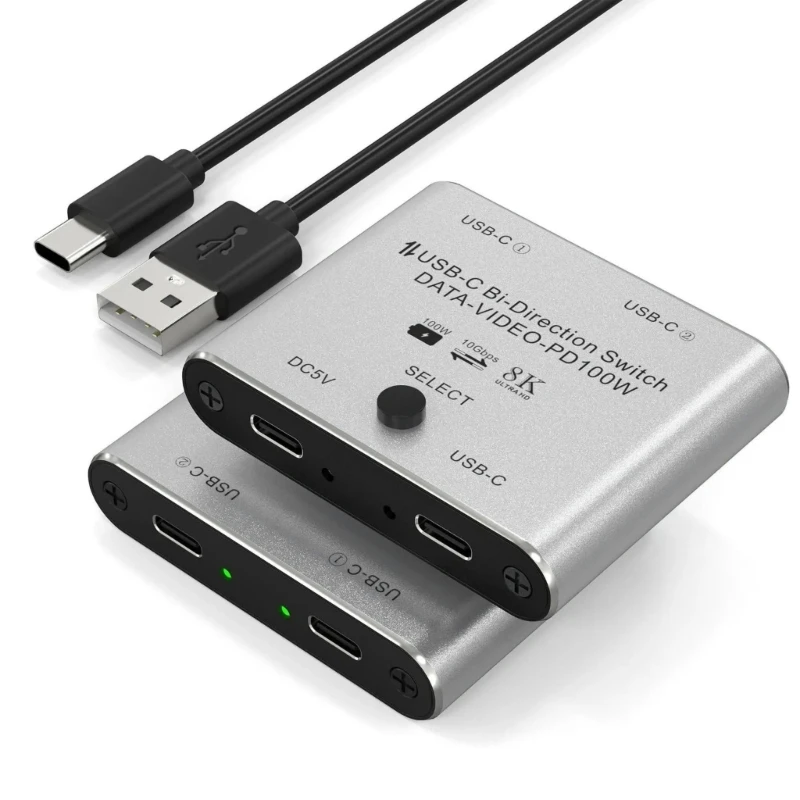 

Best Seller BiDirectional USB C Switcher KVM Switches For 8K60Hz Video And Fast Charging