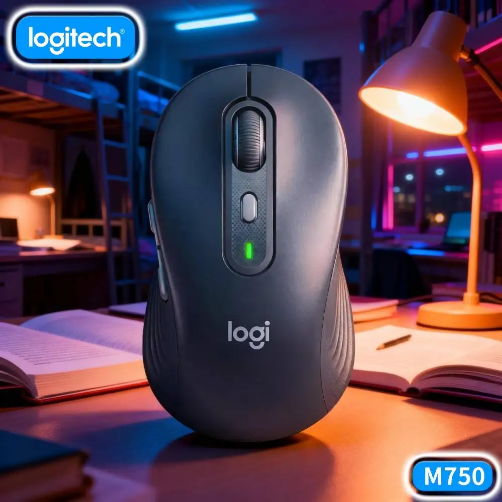 Logitech M650/M650L Wireless Ergonomic Mouse - Dual Connectivity, 90% Reduced Click Noise, Ergonomic Grip, 10m Range