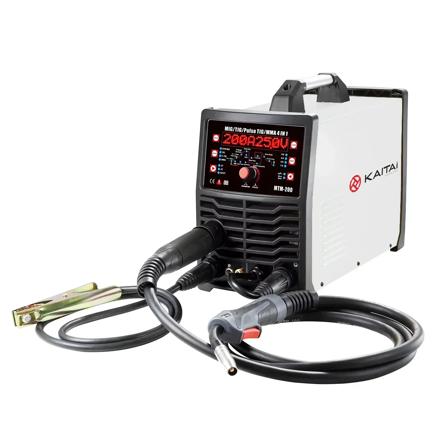 4 in 1 Multifunction MCU Welding Machine MIG/TIG/Pulse TIG/MMA MTM-200 ARC Welder SYN MIG HF TIG