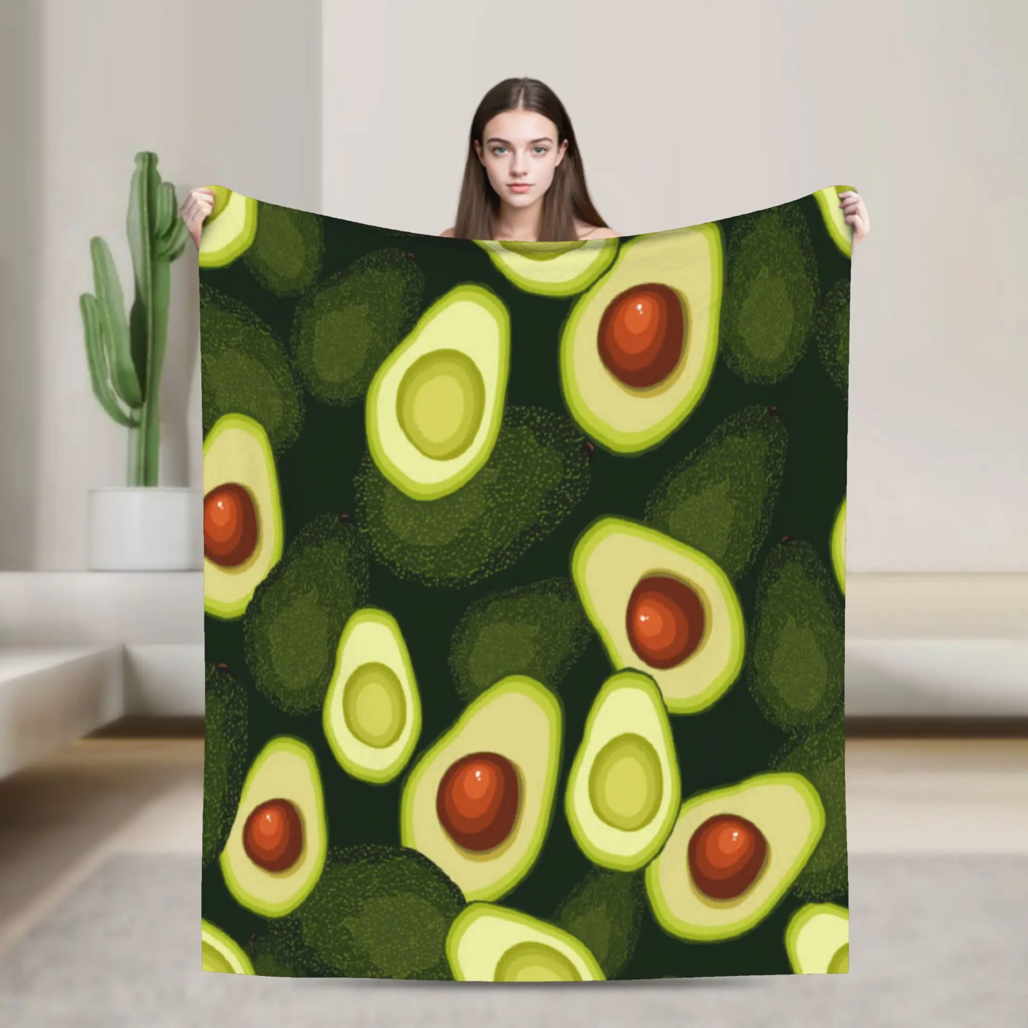 Cute Fruit Vegetable Blanket  Super Warm Novelty Plush Throw Blanket For Girls Boys Outdoor Flannel Bedspread Bed Cover