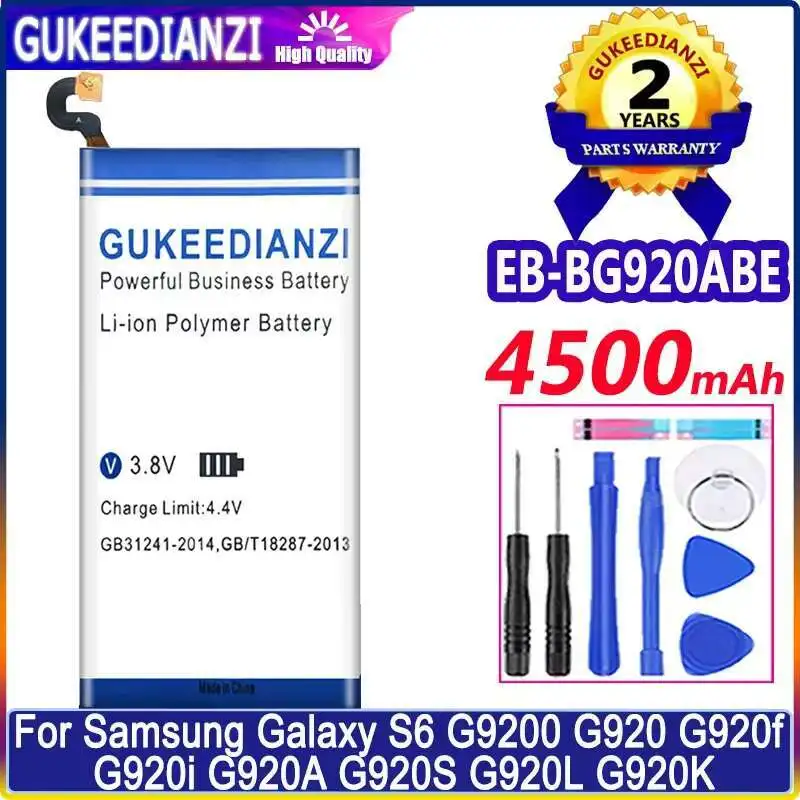 

Аккумулятор мобильного телефона EB-BG920ABE 4500 мАч для Samsung Galaxy S6 G9200 G920 G920f G920i G920A G920S G920L G920K