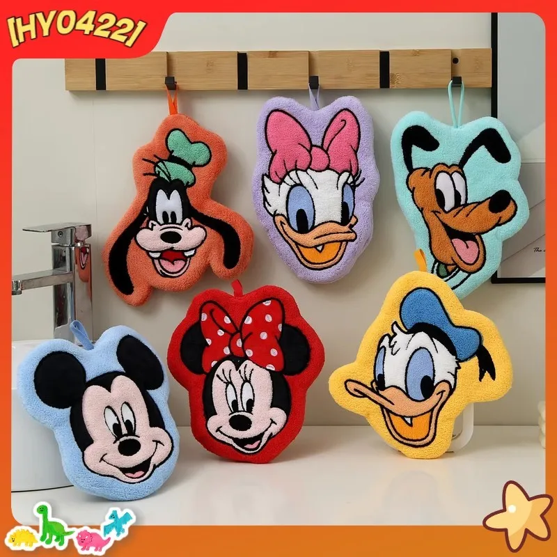 

Подвесное полотенце для рук с мультяшными персонажами: Микки, Минни, Дональд Дак, Дейзи, Гуфи, Плуто. Толстая быстросохнущая ткань для детей, для ванной, кухни, в подарок.