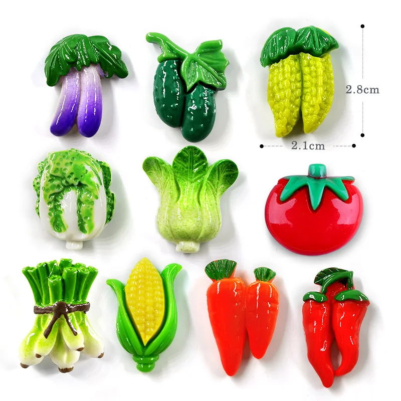 

10Pcs Fruit Vegetable Food Souvenir Refrigerator Fridge Magnet Sticker Home Decor Garden Wedding Decoration Kitchen Accessories