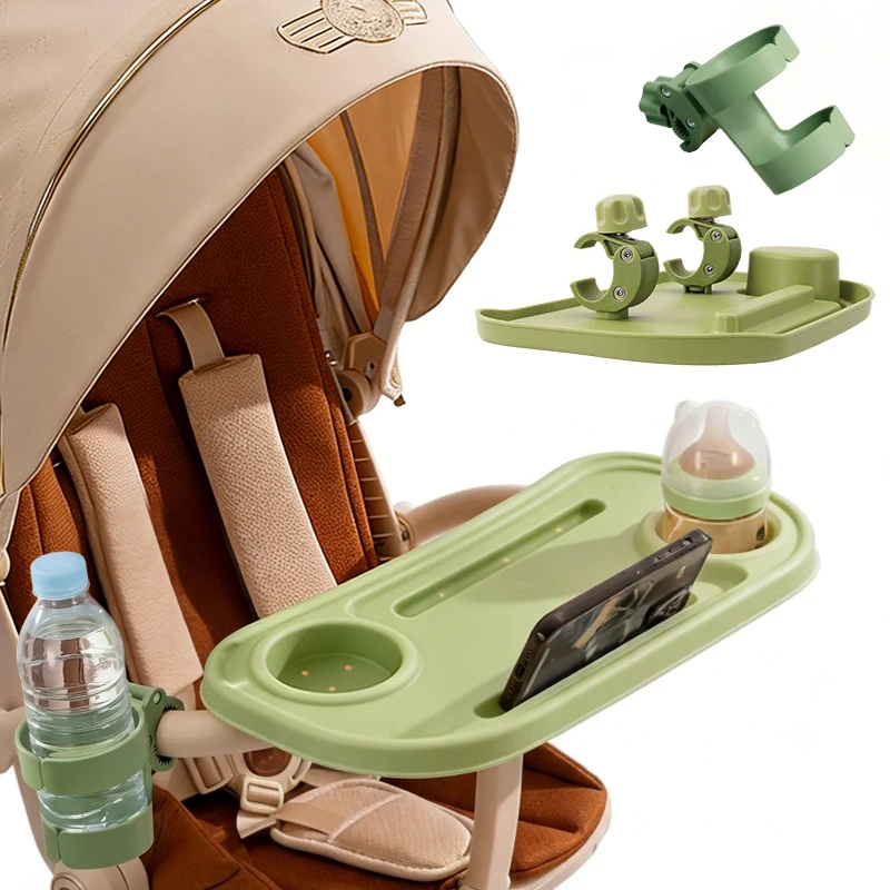 1/2Set Stroller Cup Holder Antislip Universal Stroller Tray Pushchair Snack Table Catcher Drink Holder for Stroller Accessories