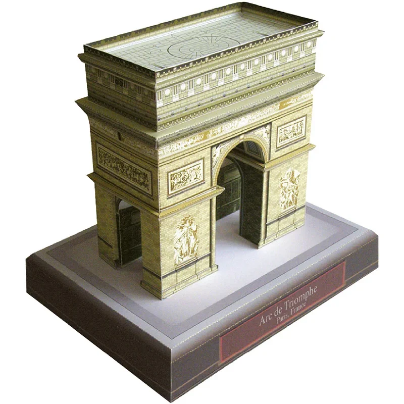 Frankreich Arc de Triomphe Origami Mini 3D Papier Modell Architektur Papercraft DIY Gebäude Teenager Erwachsene Handgemachte Handwerk Spielzeug QD-156