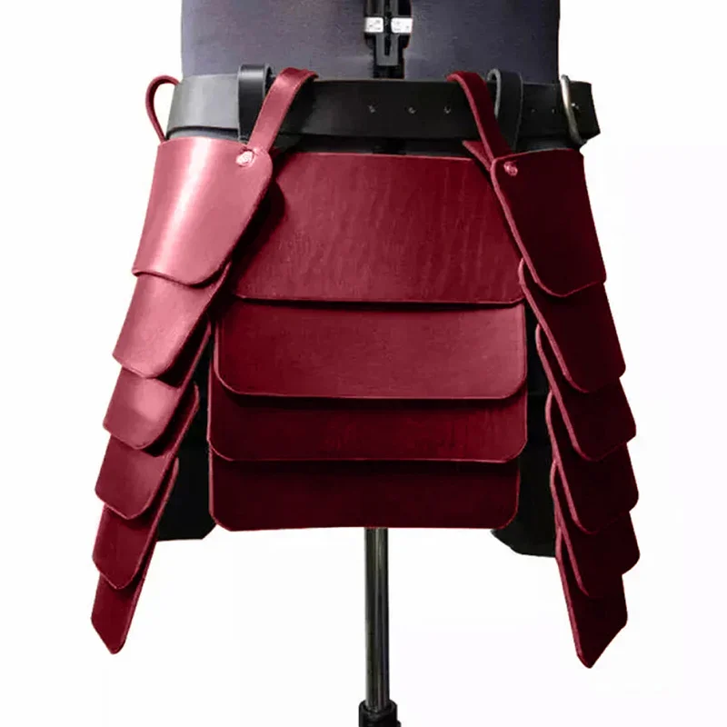 Medieval Viking Knight Leg Armor Leather Tassets Belt Renaissance   Battle Skirt For Reenactment Cosplay Costume