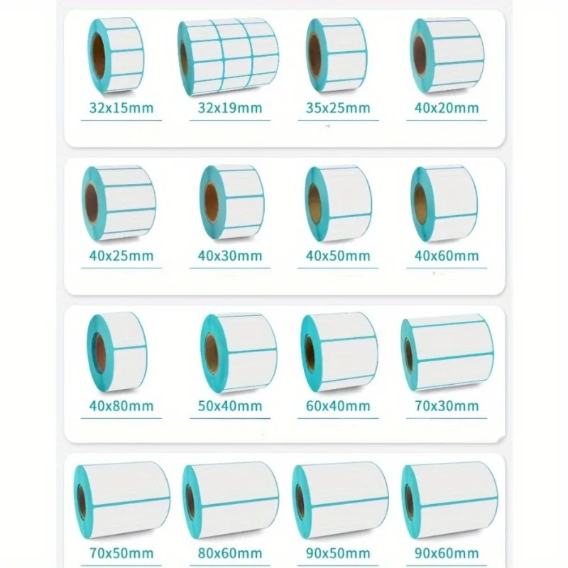 Thermal Printer Labels, Self-Adhesive Barcode Labels, Direct Thermal Paper Perforated Permanent Adhesive Shipping Labels
