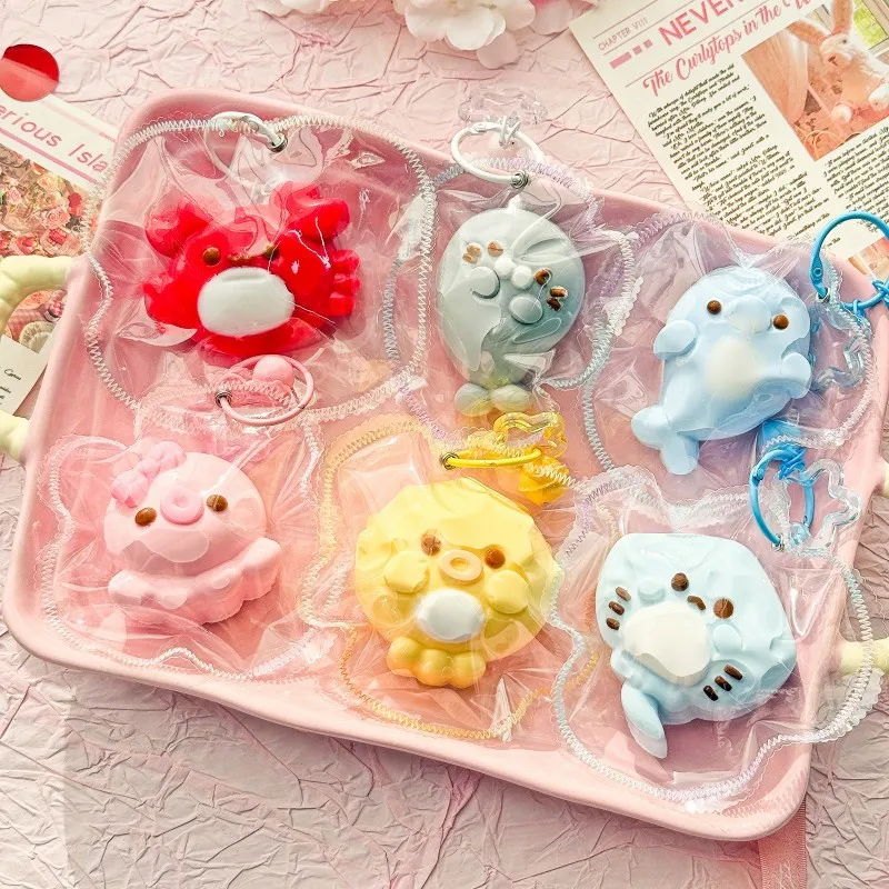 Mochi Squshy Cute Pufferfish Octopus Seal Handmade Silicone Ocean Animal Stress Relief Toy Hand Relaxation Girls' Holiday Gift