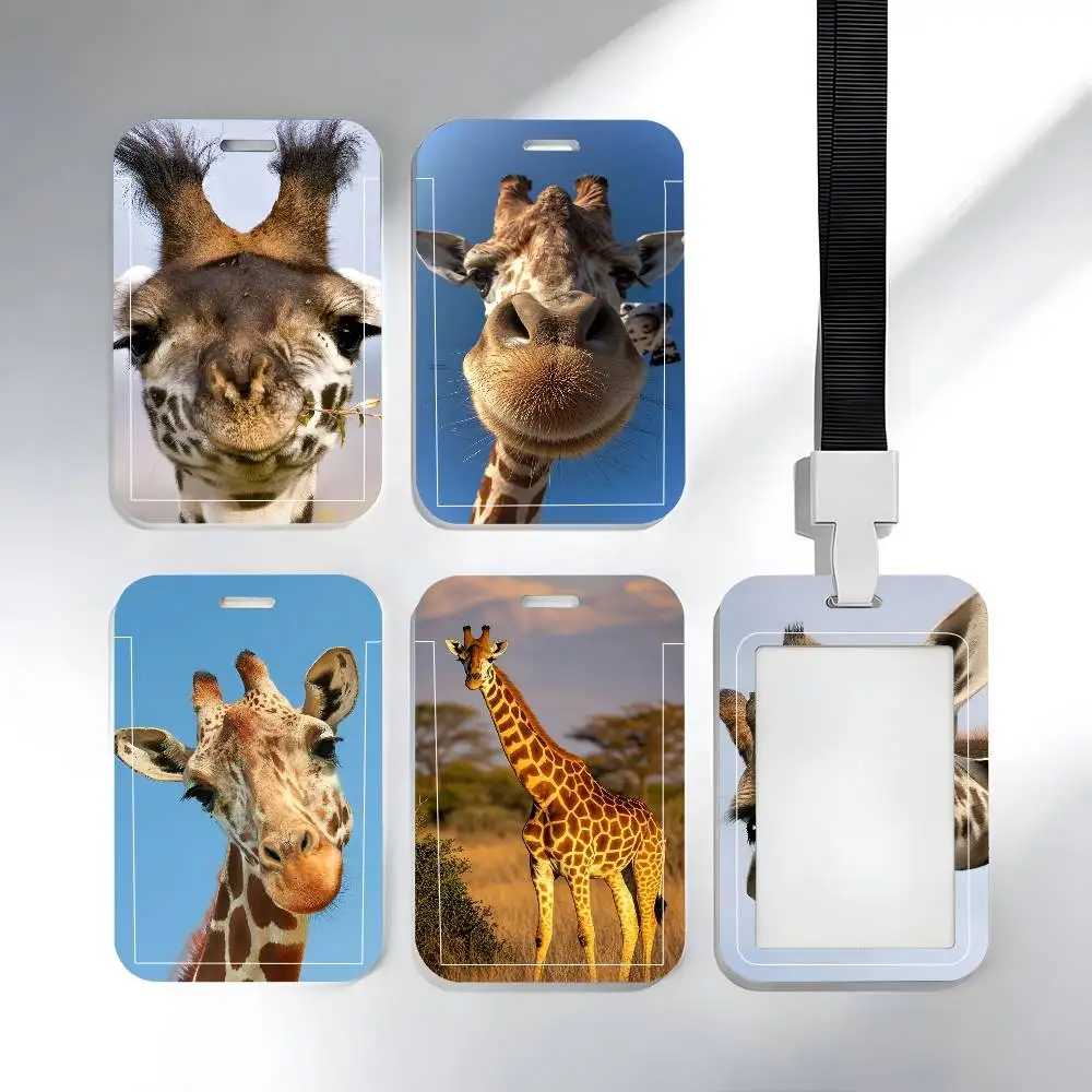 Giraffe Lanyard Card Holders Student ID Card Holders Neckband Card Holders Access Control Accessories Gifts