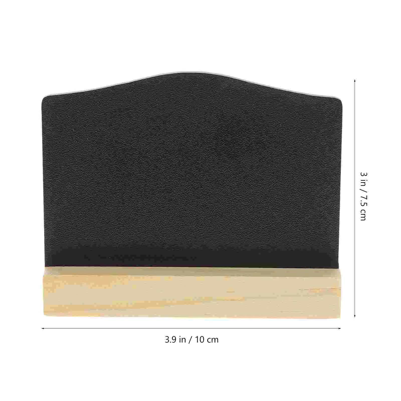 5 Pcs Small Blackboard Double-sided Wood Chalkboards Rectangle Signs Mini Food Tags