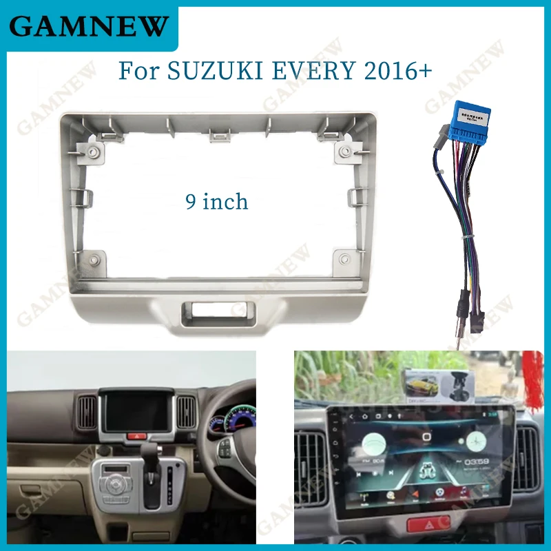 

9 Inch Car Frame Kits Cable Fascia Panel For SUZUKI EVERY 2016 Android Big Screen Audio Fascias Frame