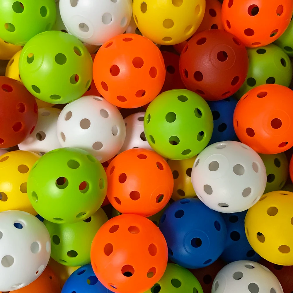 12pcs 40mm Airflow Plastic Perforated Color Indoor Practice Golf Golf Hole Ball Hollow Ball