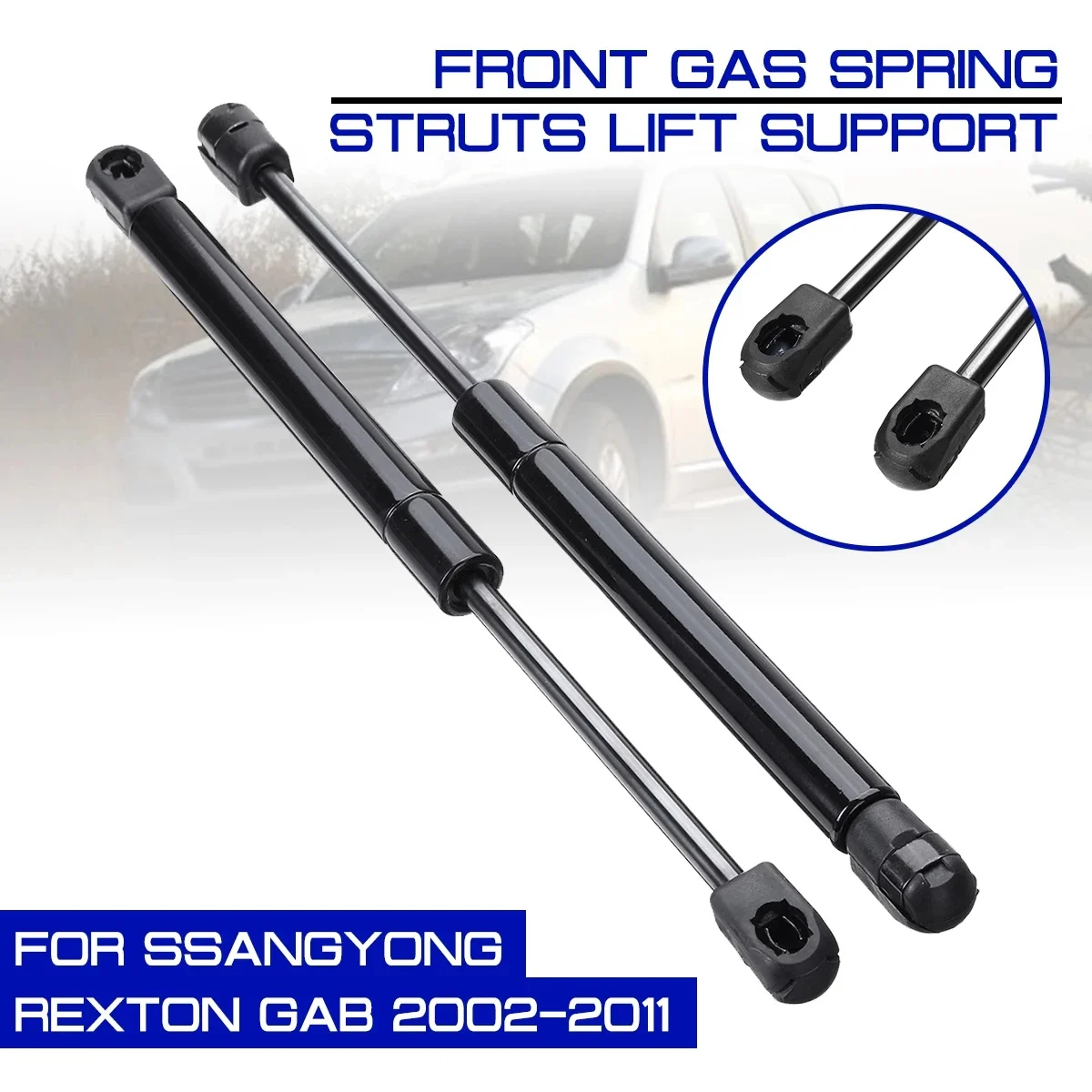 

2Pcs Car Front Engine Cover Bonnet Hood Lift Struts Support Shock Gas Cylinder Set for SSANGYONG REXTON GAB 2002-2011