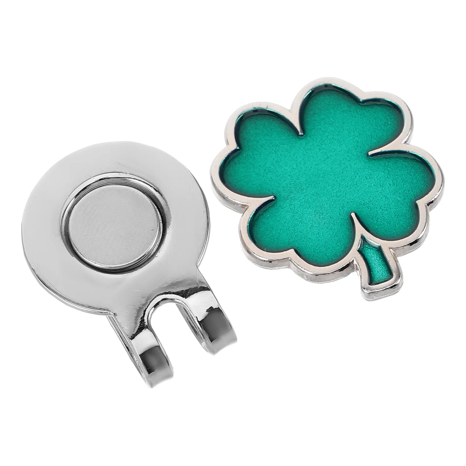 

Four Leaf Clover Hat Clip Ball Marker Metal Shamrock Golf Accessories Outdoor Sports Gear Golf Training Aid