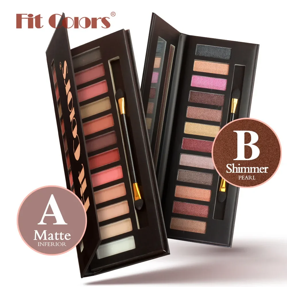 Fit Coiors Serie di ombretti a 12 colori: il miglior trucco per palette di ombretti con evidenziazione perlescente opaca per le donne