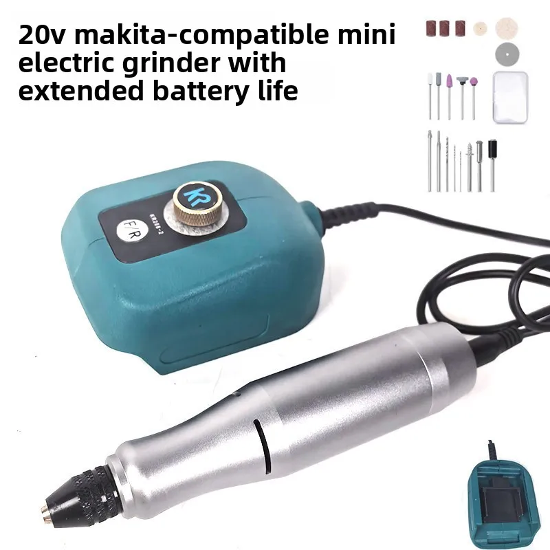 20V Rechargeable Small Electric Grinder Power Tool Battery Alloy Body Forward and Reverse Stepless Speed Regulation DIY Drill