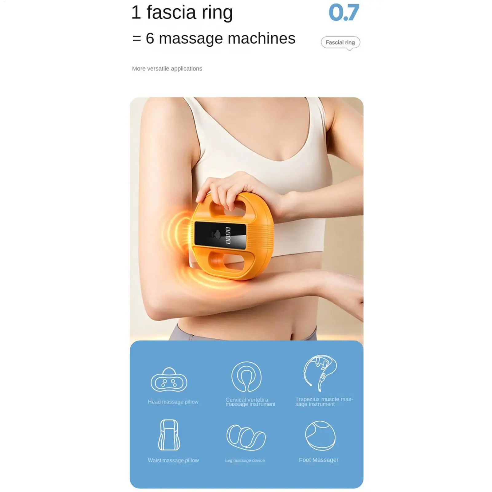 Body Fascia Ring Belted Quiet Body Shaping Equipment Belly Vibration Fascia Ring for Watching Tv Desk Working Post-Workout