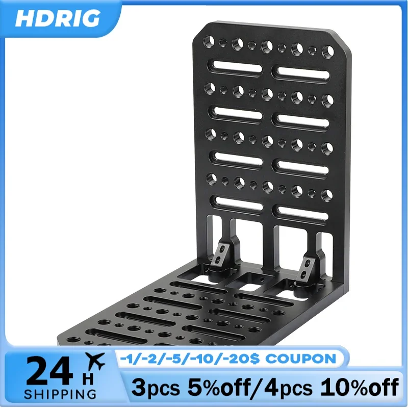 

HDRIG DIY Cheese Plate L Type Extension Mounting Platform With 1/4" & 3/8" Thread Holes For Camcorder / ARRI 12" Dovetail Plate