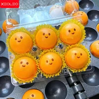 XEOLEO Commercial Ball Round Waffle Maker Machine 1600W Round Shape Waffle Cake Maker 4CM Egg Bubble Maker 4