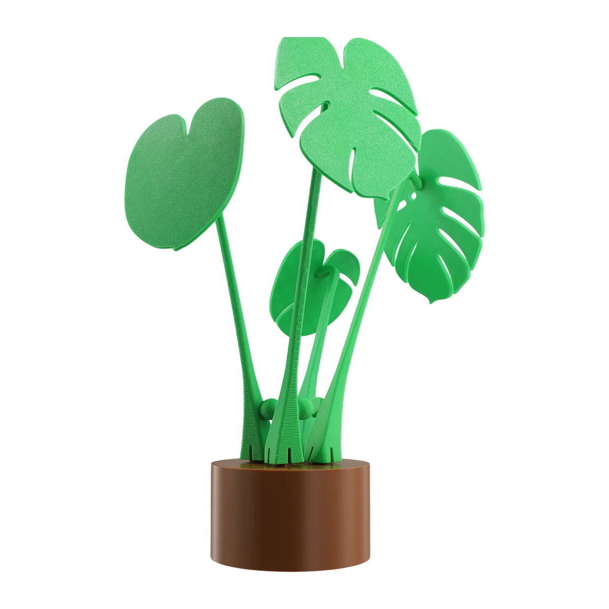 Monstera Plant - Coaster Set - 3D Printed - Leaves Attached with Magnets Fake Monstera Plant A