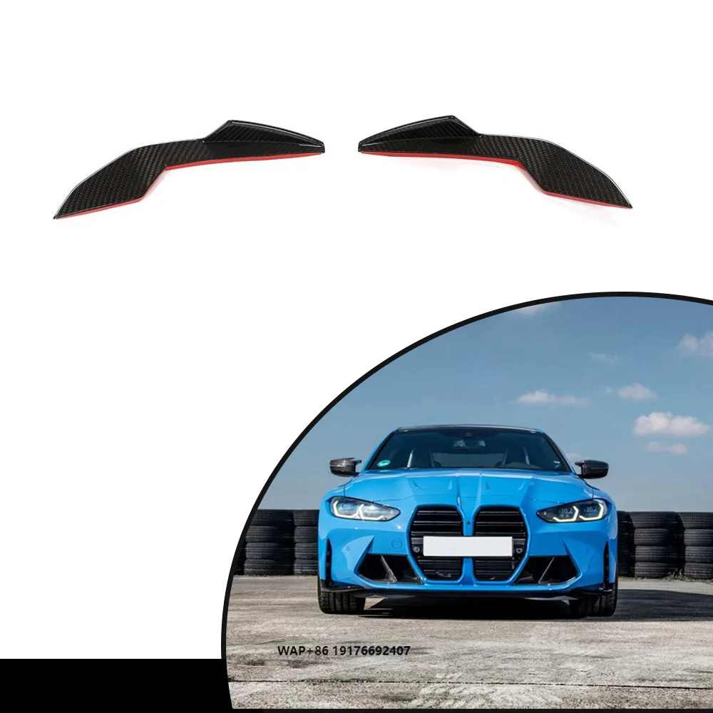 

High Precision Upgrade Carbon Fiber Front Bumper Canards forBMW 3 4 Series G80 M3 G82 M4 2D 4D 2021-2022