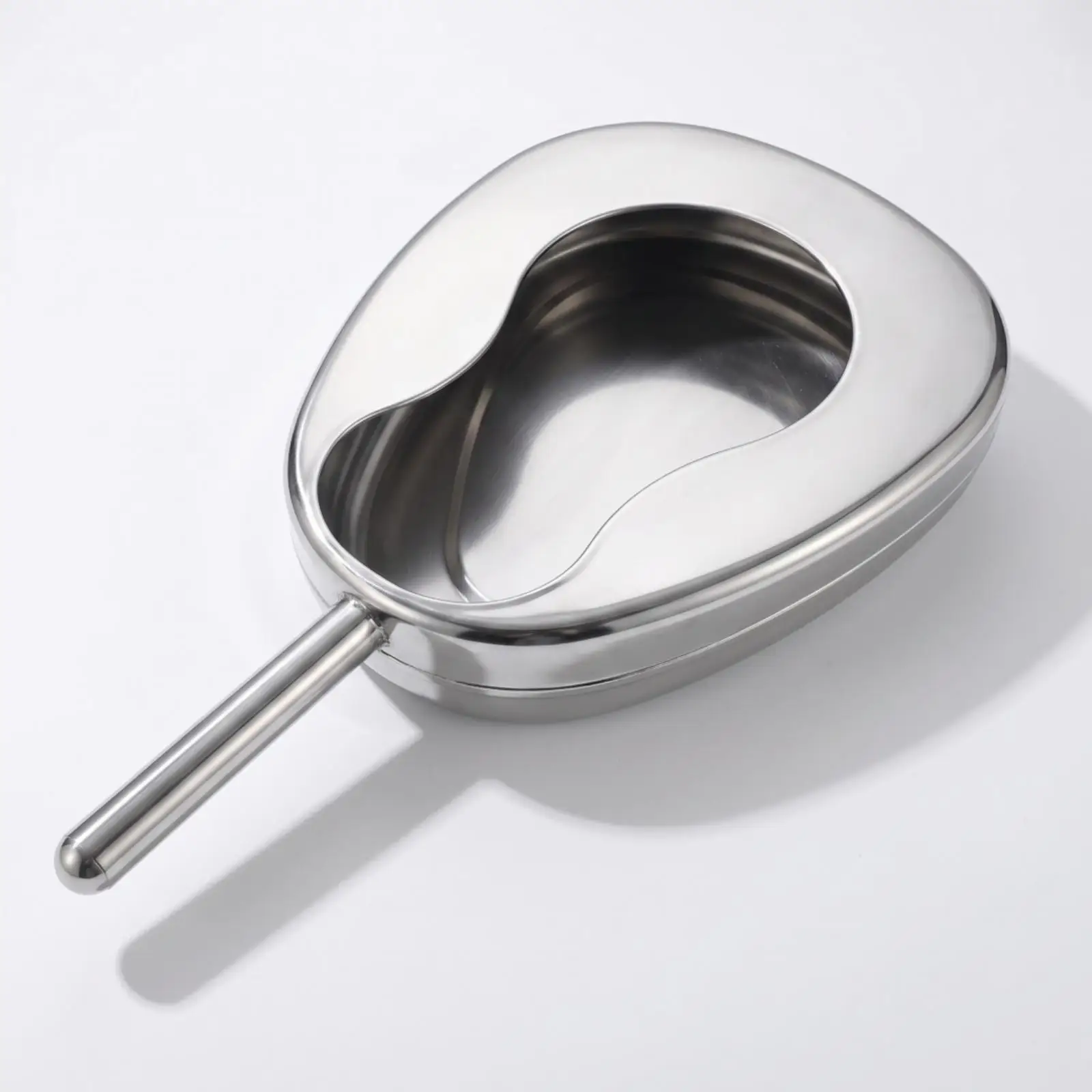Bedside Bedpan Slim-Profile Stainless Steel Bedpan Kidney-Shaped Basin Medical Kidney-Shaped Bowl Easy to Clean