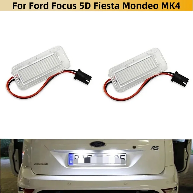 

2pcs CANBUS LED License Plate Light Number Plate Lamp Taillight For Ford Focus 5D Fiesta Mondeo MK4 C-Max MK2 S-Max Kuga Galaxy