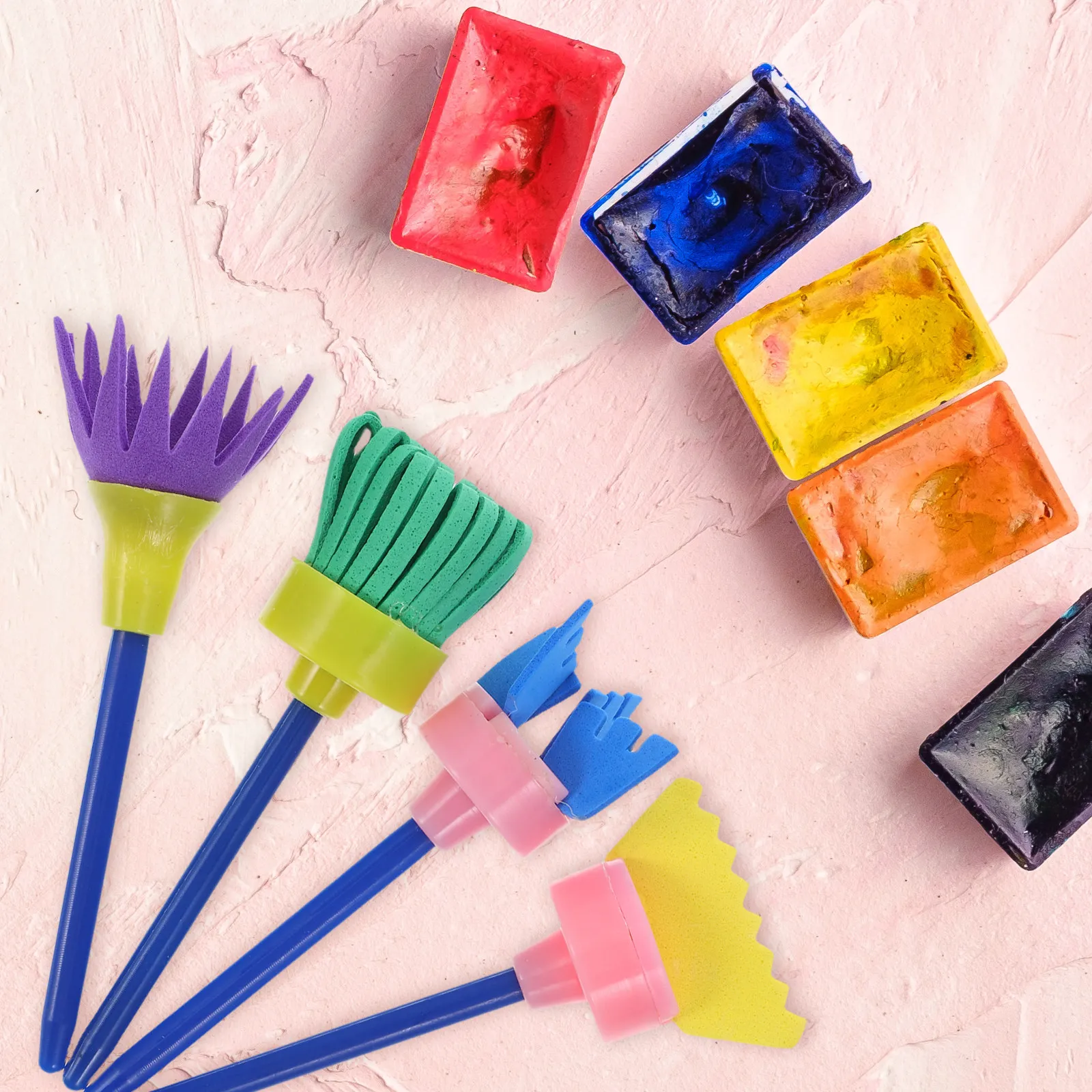 Art Craft Doodle - Set di 4 Pennelli in Spugna