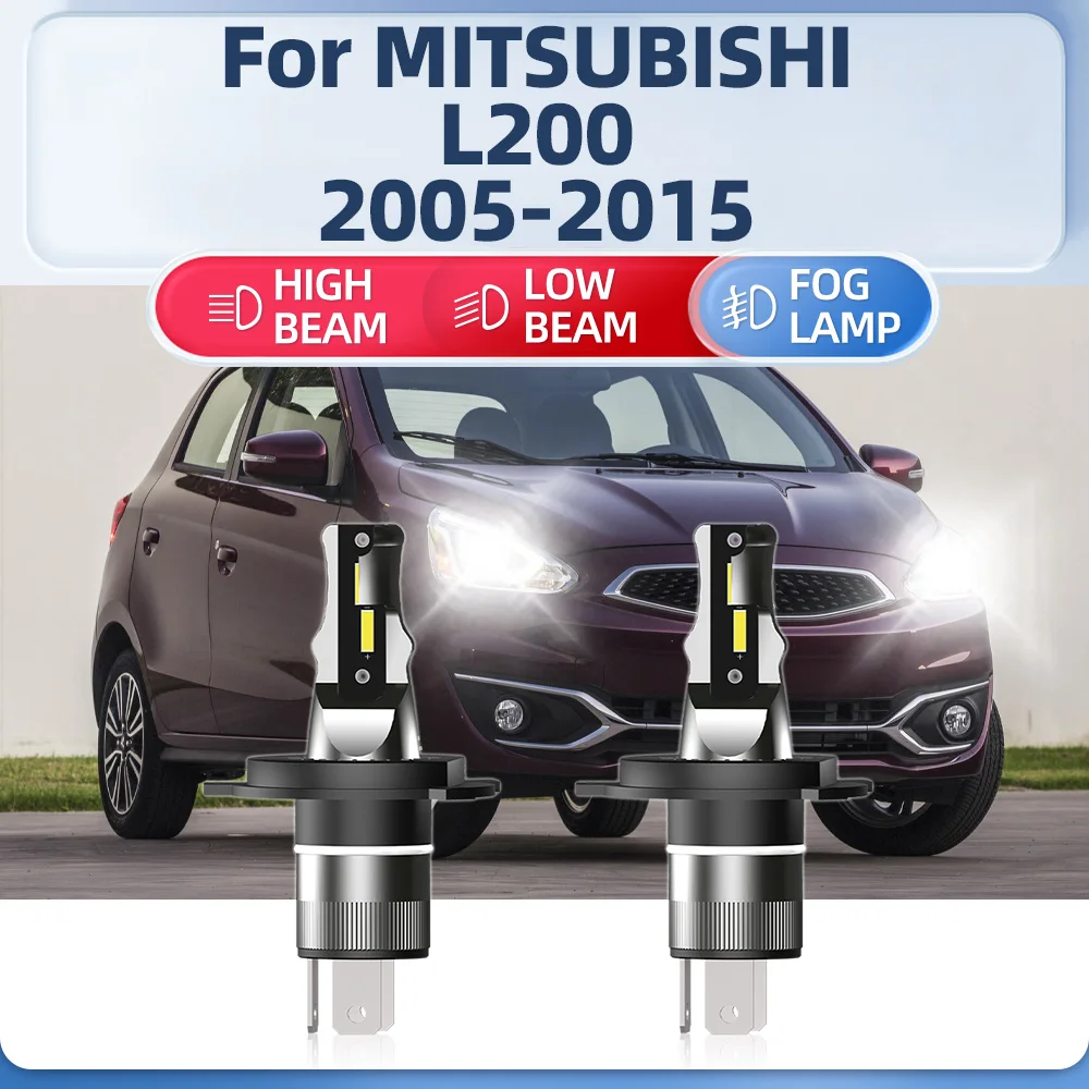 

H4 LED Headlight Bulbs 120W 20000LM CSP Chips Auto Lamps 6000K White For MITSUBISHI L200 2005-2009 2010 2011 2012 2013 2014 2015