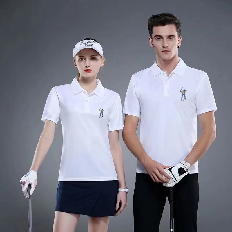 2024 New Golf Polo Shirt Fashion Brand Men\'s and Women\'s Breathable Golf Short Sleeved Shirt Golf Wwear