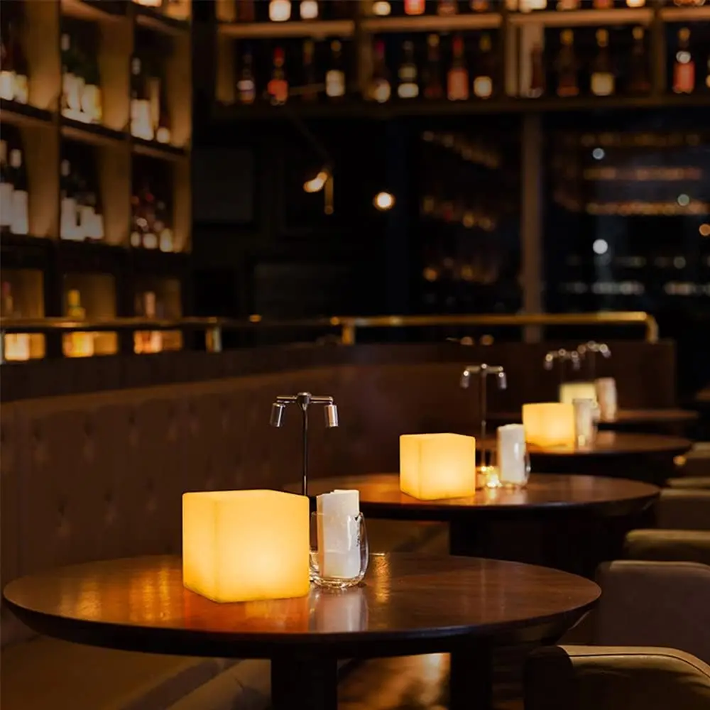 Dimmable LED cube Night Light Dimming Tesseract Mood lamp Remote controlled Rechargeable Waterproof Home table kid bedside Decor