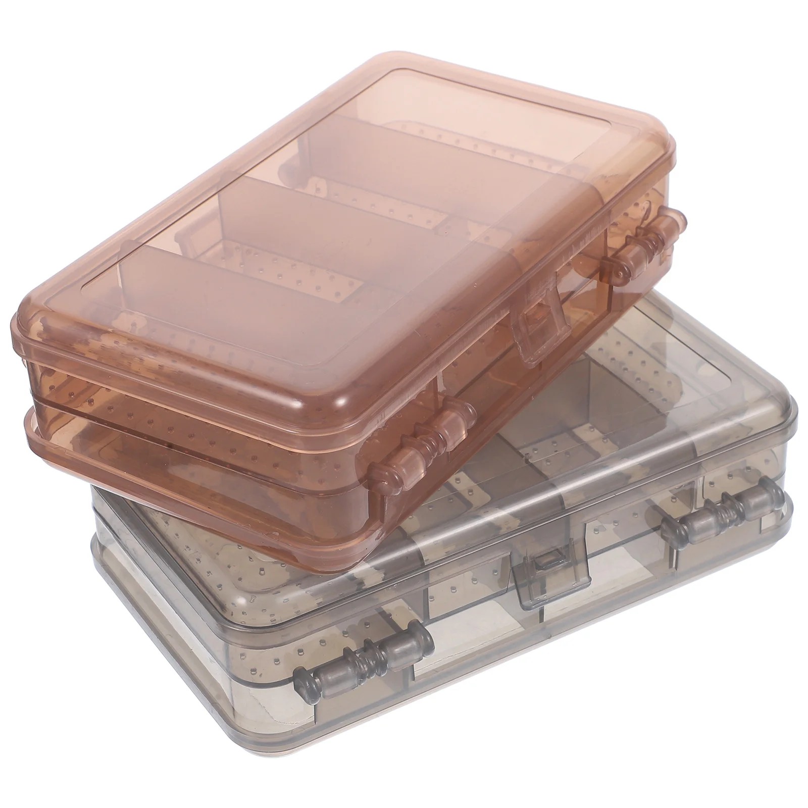 

2Pcs Double Layer Transparent Storage Jewelry Box Organizer for Rings Earrings Pendants Brooches Home Store Display