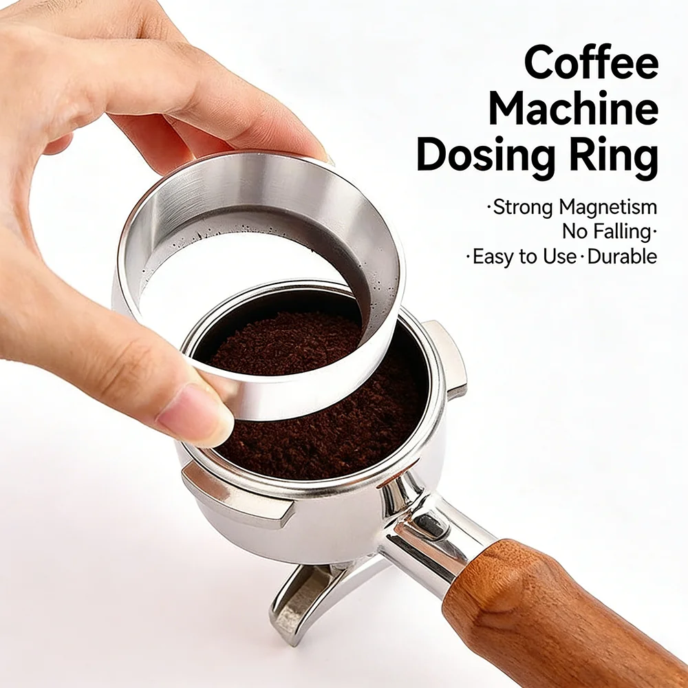 51/58MM Coffee Dosing Ring Barista Tamper Aluminum Portafilterfor Bowl Coffee Powder Espresso Barista Accessories Tools