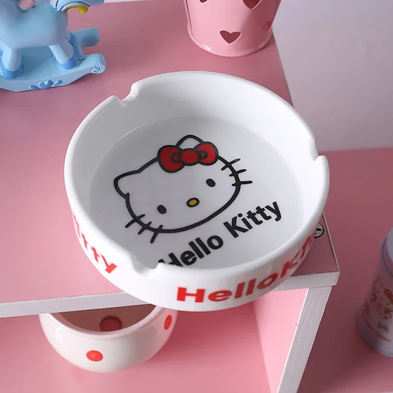 

Sanrio Hello Kitty Creative Ceramic Ashtray Living Room Desktop Simple Ashtrays Home Desk Accessories Home Desk Accessories Gift