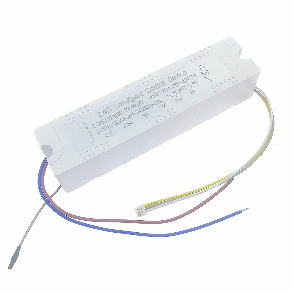 AC85-265V 2.4G Inteligente LED Driver 24-40Wx2 40-60Wx2 60-80Wx2 80-120Wx2 120-150Wx2 250mA Escurecimento Transformador da fonte de Alimentação