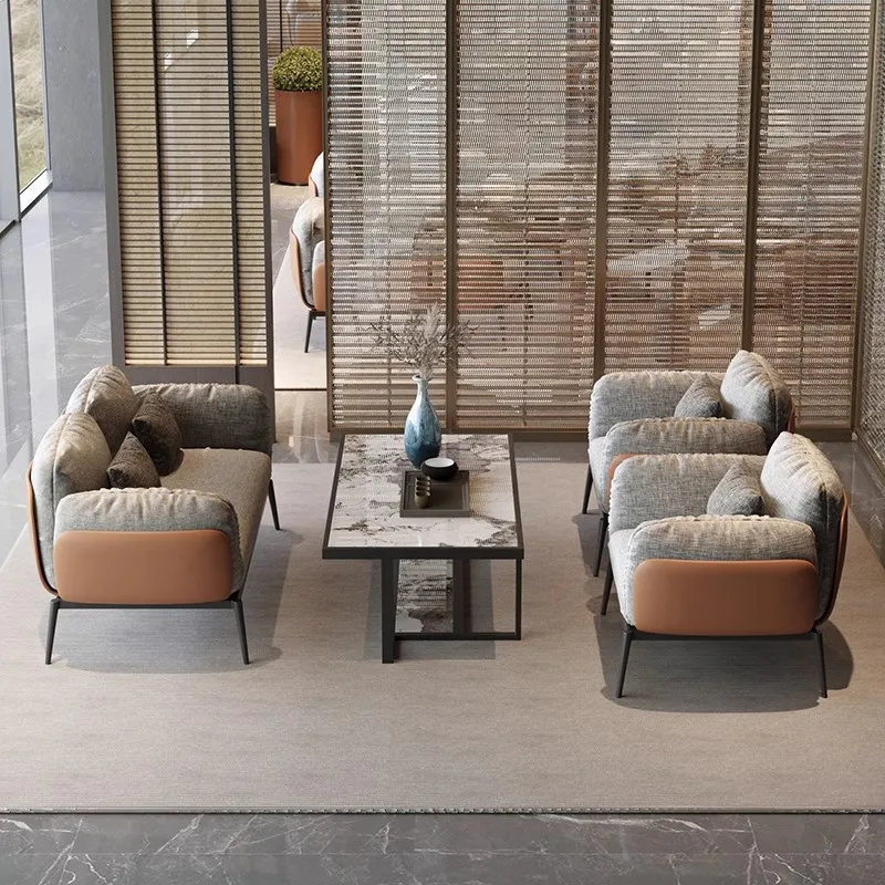Business reception sofa single chair leisure sofa simple leisure chair office sofa hotel negotiation table and chair combination