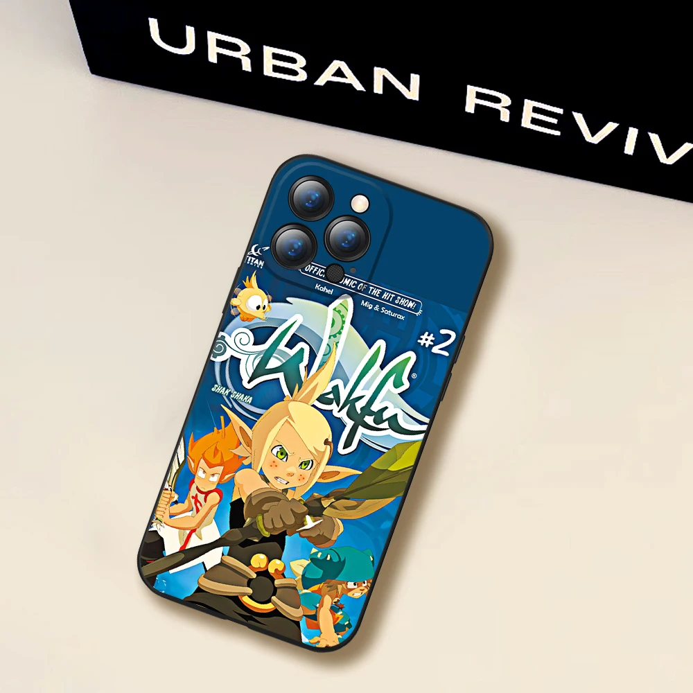 For IPhone14 Funny W-wakfu Game Cartoon Phone Case for IPhone 11 12 13 14 Pro XR XS MAX 14 Plus SE 13 Pro Iphone Black Covers