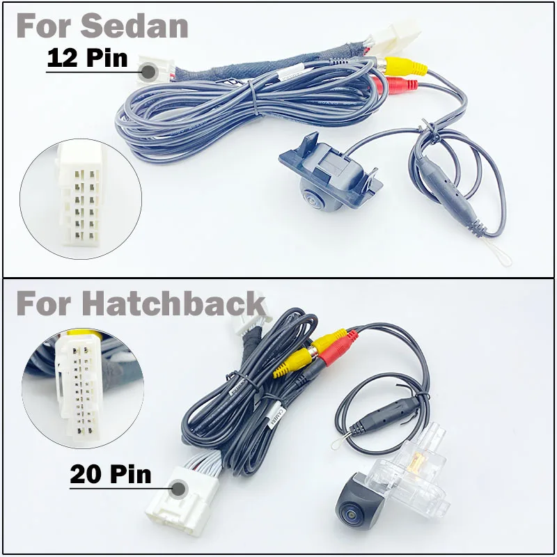 HICAMRUI Rear Reversing Backup Camera for Mazda 3 Mazda3 Axela BM Sedan Hatchback 2014-2018 Original Screen Plug and play