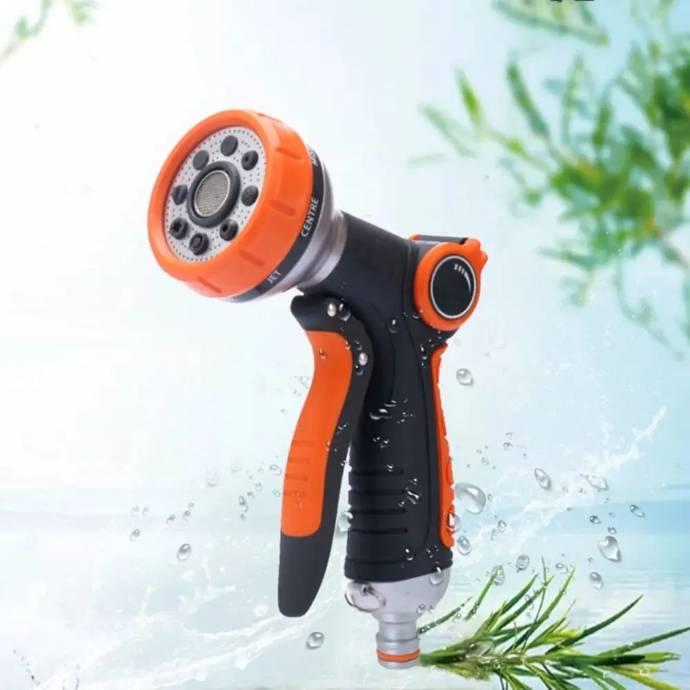 

High Pressure Garden Hose Nozzle Nonslip Handle Adjustable Water Quantity Garden Sprayer Rotating Sprinkler Head