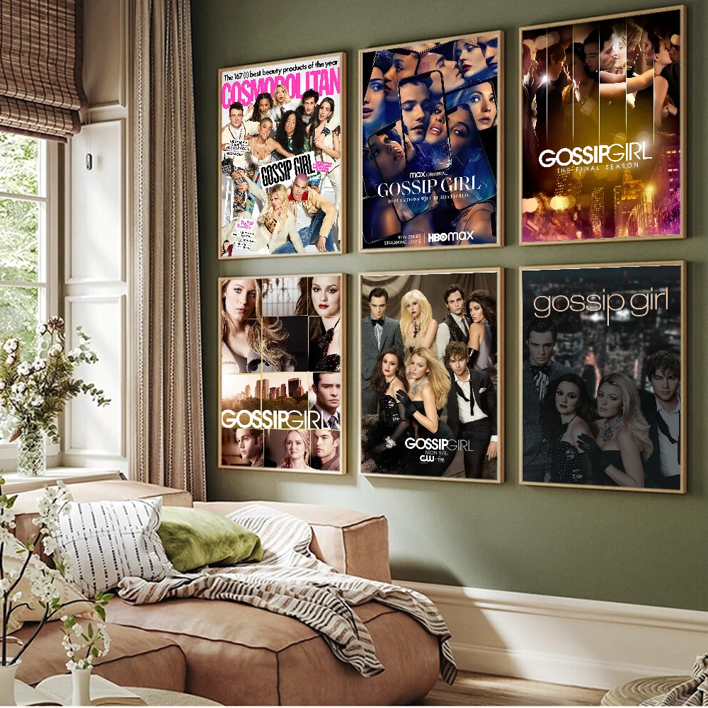 

G-Gossip Fashion Girl Classic Movie Posters Vintage Room Bar Cafe Decor Stickers Wall Painting