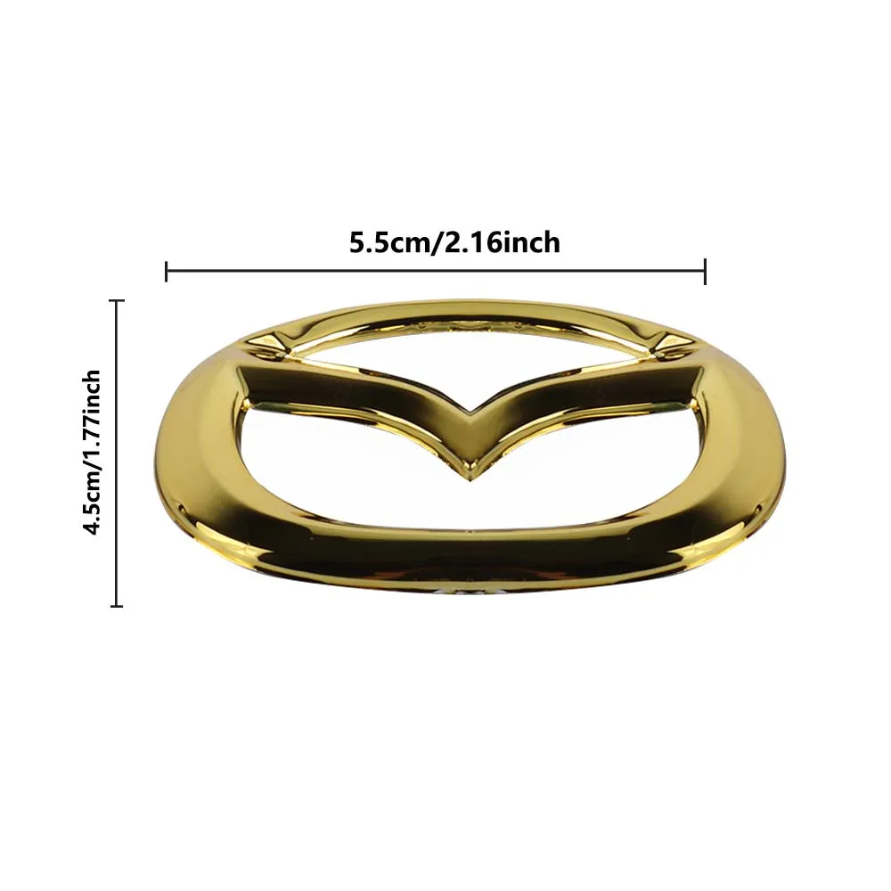 1PCS ABS Car Steering Wheel Center Logo Decorative Sticker For Mazda 3 5 6 7 Axela CX5 CX3 Atenza Demio RX7 MS 323 MX3 MX5 CX4