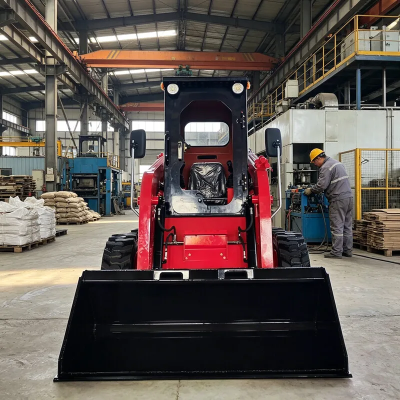 Customized Micro Compact Skid Steer Loader Stand On Mini Earth Moving Equipment Small Farm Garden Construction China Supplier