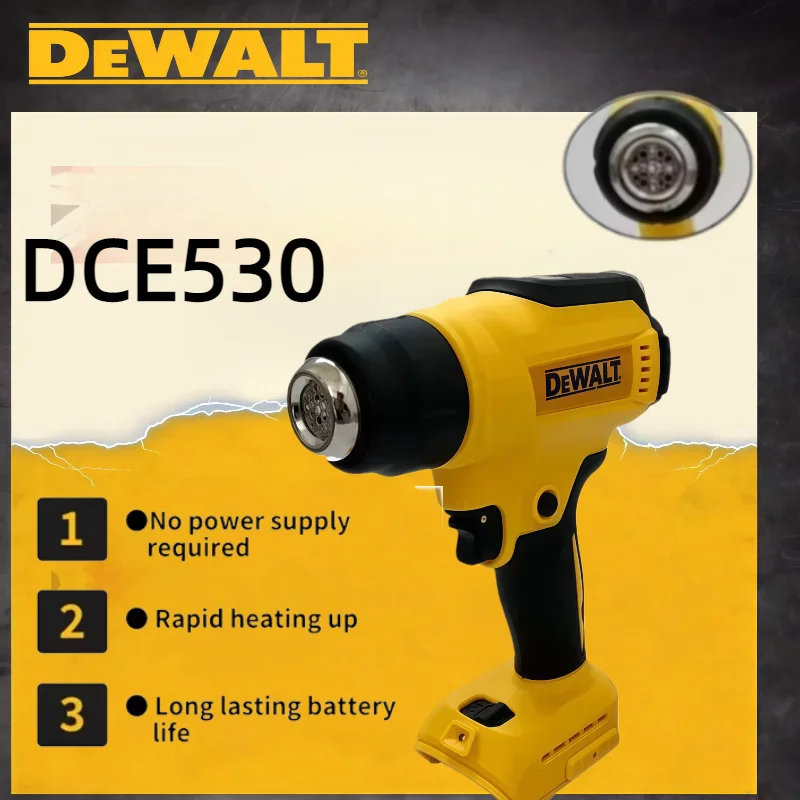 

Dewalt Cordless Heat Gun 300W DCE530 High Power Welding Thermal Blower Heat Shrink Wrapping Tool For 20V Battery