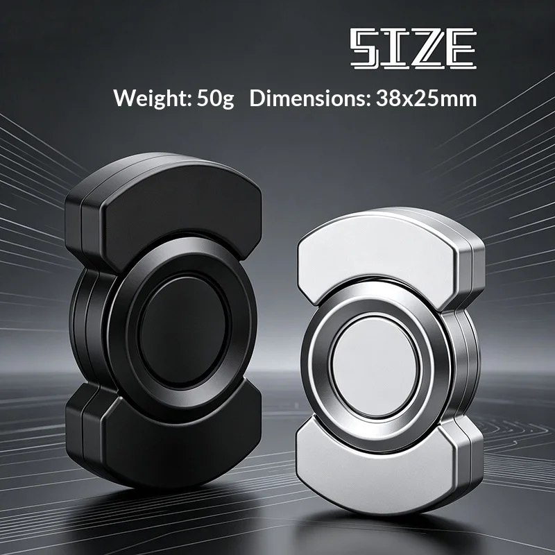 3 In1 Alloy Metal Fidget Spinner Slider Clicker Magnetic EDC Cool Gadget Silent Stress Relief Enhanced Focus For Adults toy