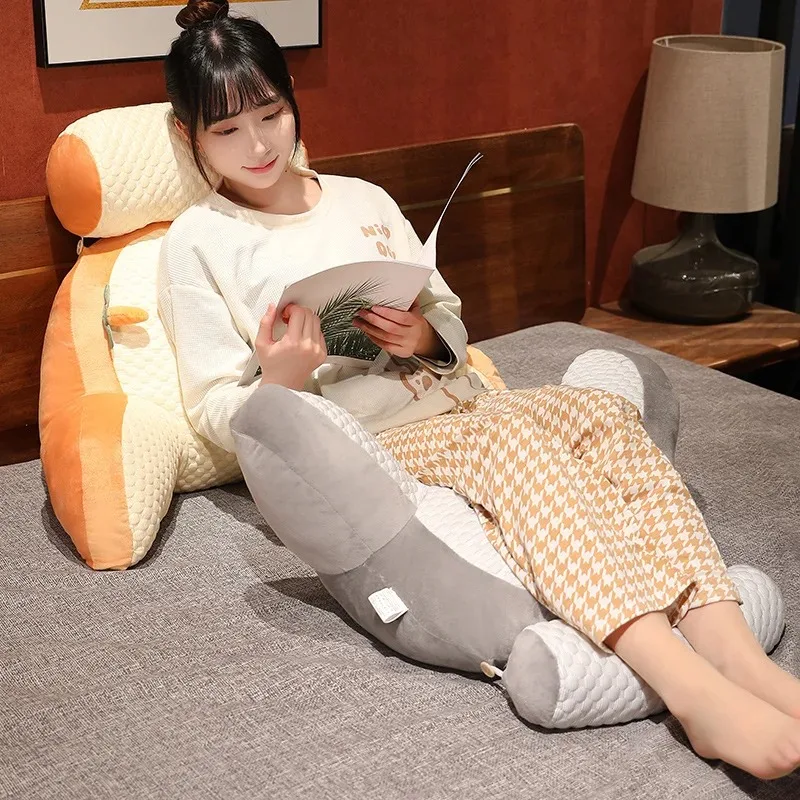 Reading Pillow Office Sofa Bedside Back Cushion for Chair Bed Lumbar Support Cushions Backrest Pain Relief 60×45×20cm
