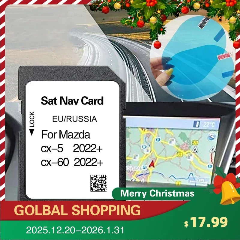 

Sat Nav for Mazda CX-5 CX-60 2022+ Navigation SD Card 32GB Europe Russia Map Version Card Navi Software Update