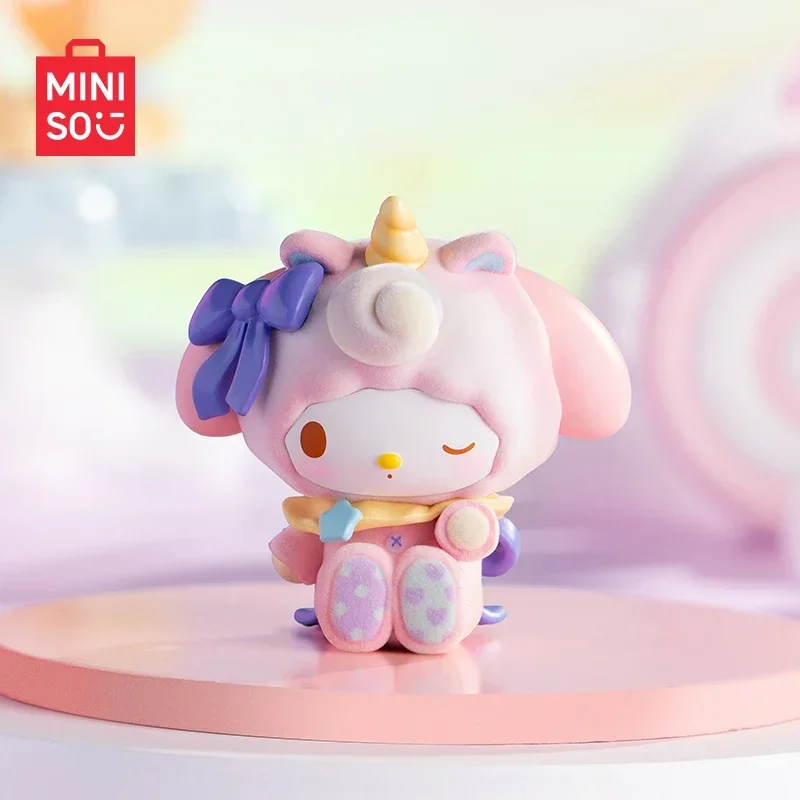 MINISO Genuine Sanrio Characters Fantasy Paradise Series Blind Box My Melody Kuromi Tabletop Ornament Children Toy Birthday Gift