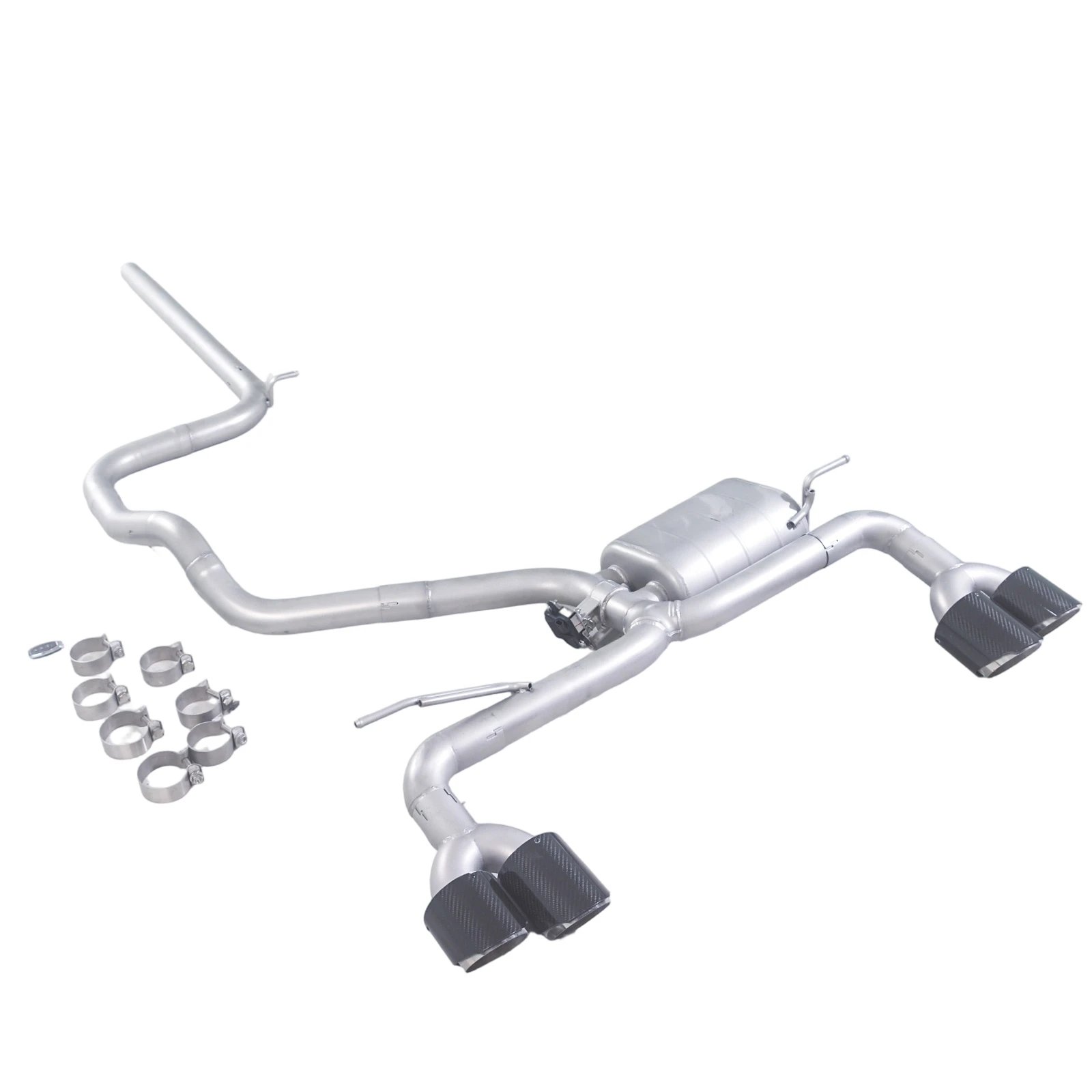 GFC/ For 2014 Volkswagen Golf 7 1.4T TSI Catback stainless steel valve performance Exhaust four-out tip system