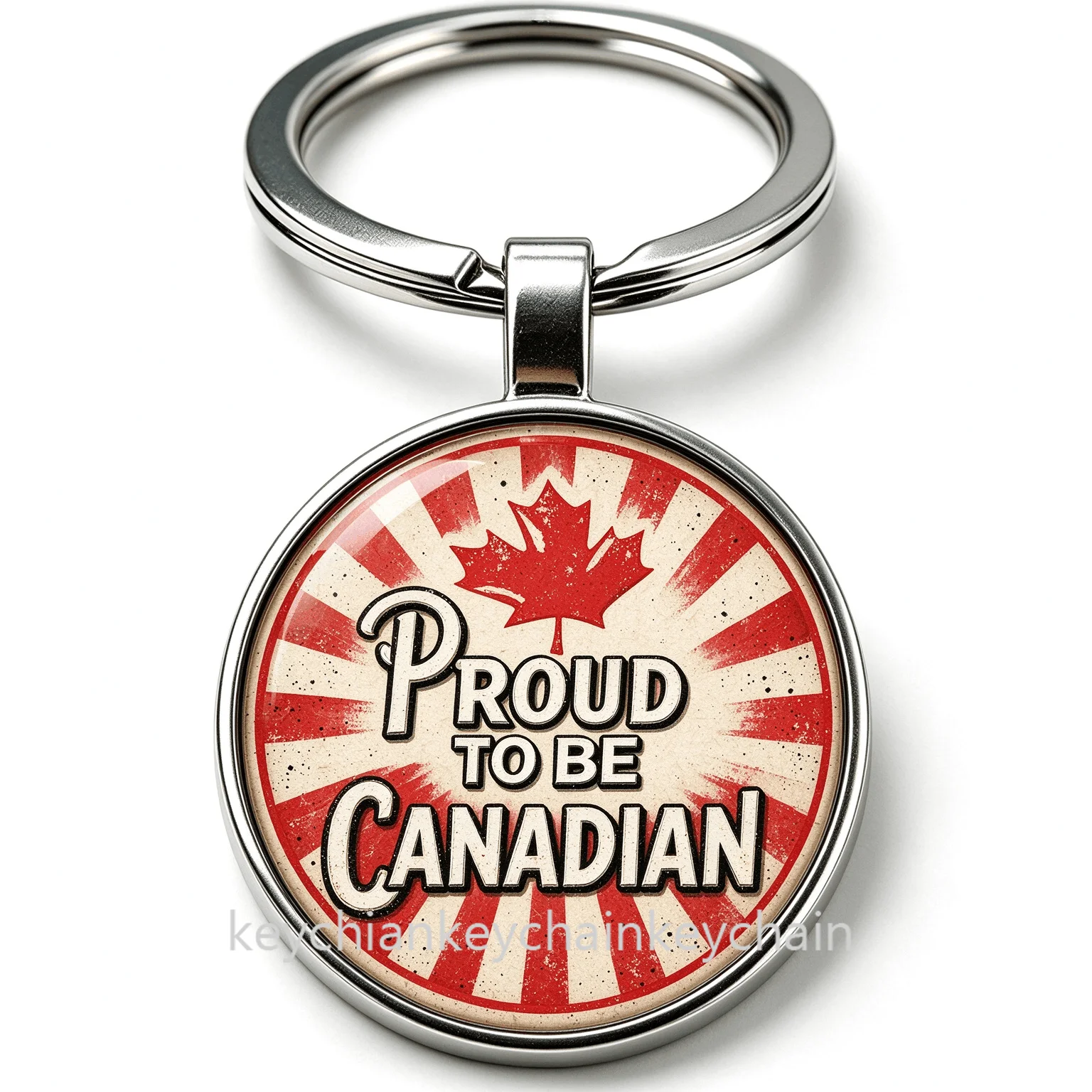 Proud To Be Canadian Keychain Key Ring Tourist Souvenir Gift Backpack Pendant Jewelry