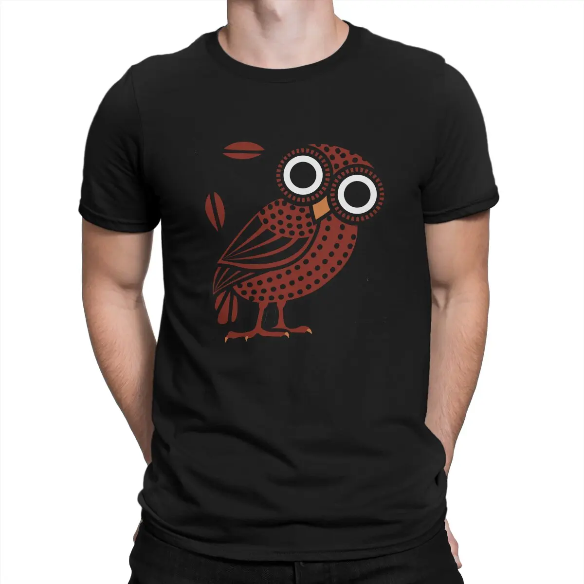 Greek Art On The Tetradrachm Coin Fashion TShirts Cute Owl Men Style Fabric Tops T Shirt Round Neck 